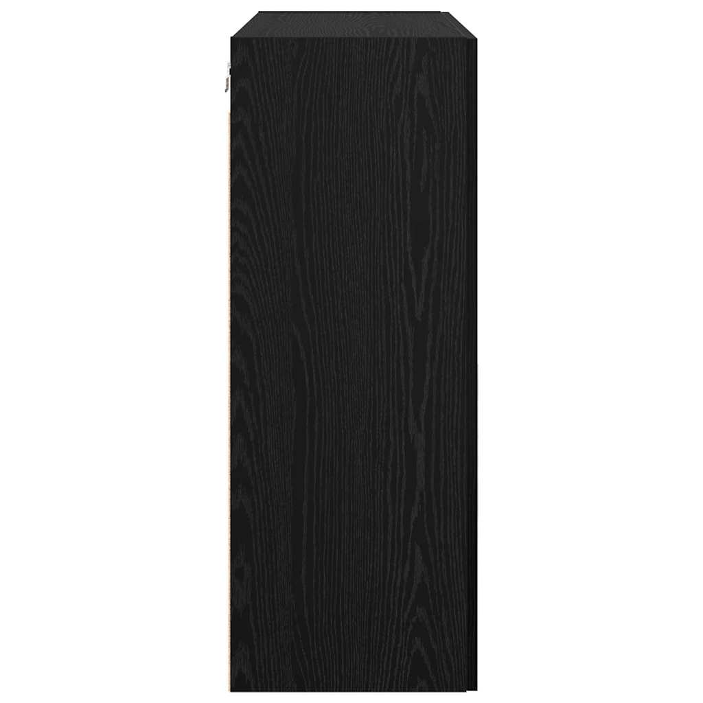 Väggskåp Svart ek 69.5 x 34 x 90 cm Konstruerat trä
