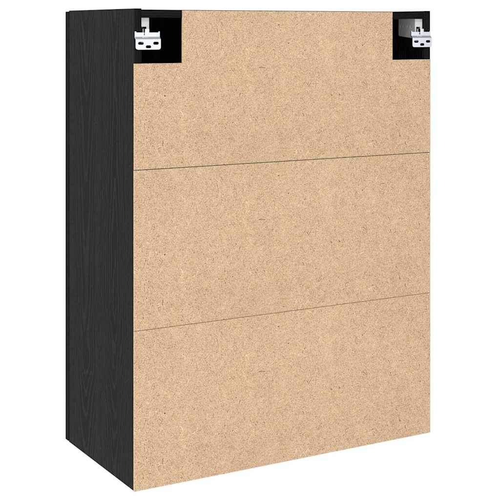 Väggskåp Väggmonterad Svart 69.5 x 34 x 90 cm Konstruerat trä