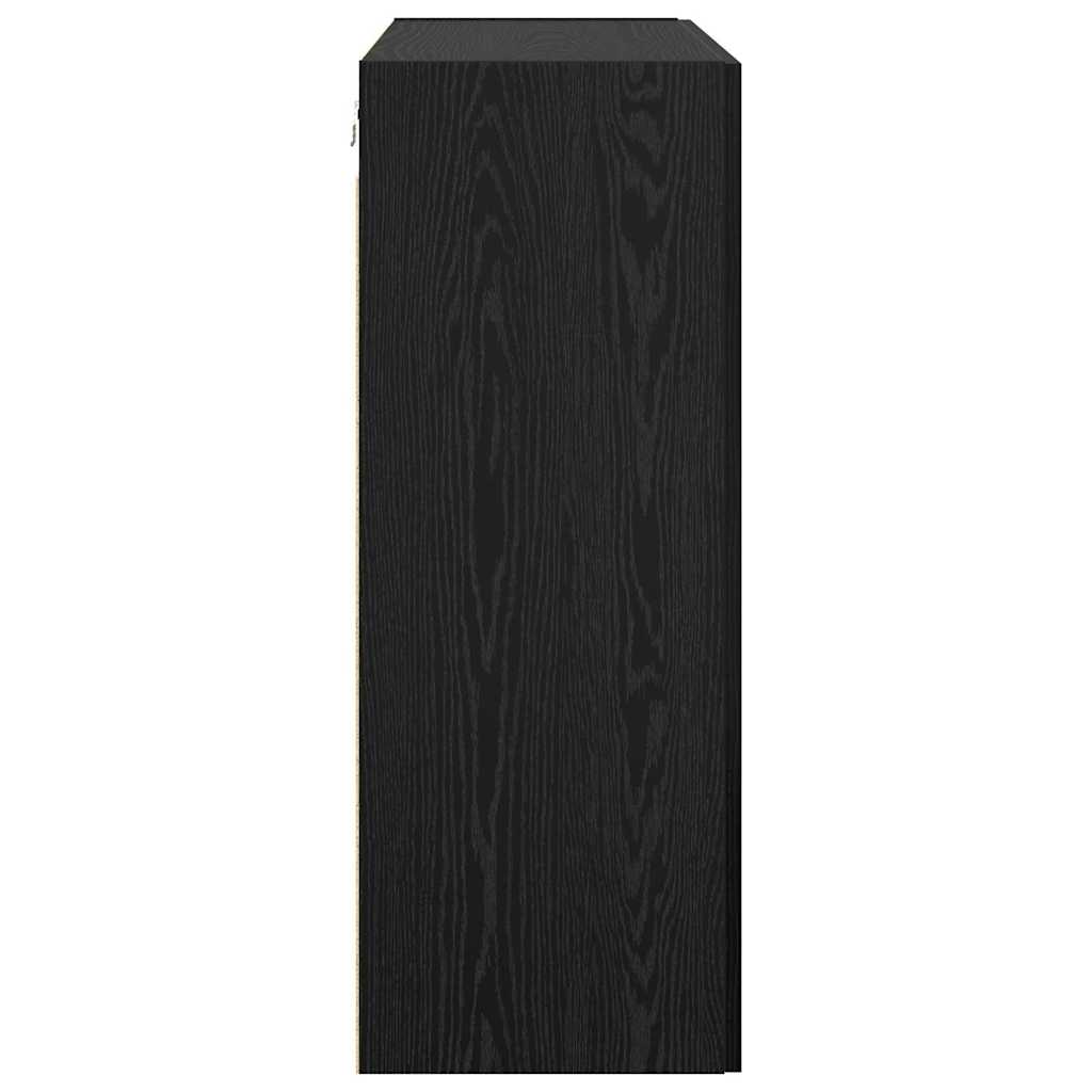 Väggskåp Väggmonterad Svart 69.5 x 34 x 90 cm Konstruerat trä