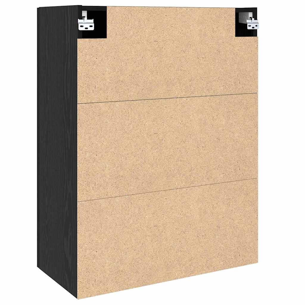 Väggskåp Svart ek 69.5 x 34 x 90 cm Konstruerat trä