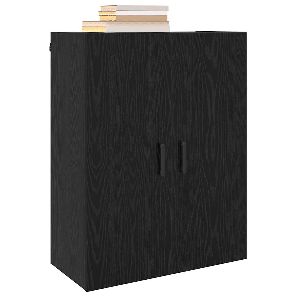 Väggskåp Svart ek 69.5 x 34 x 90 cm Konstruerat trä