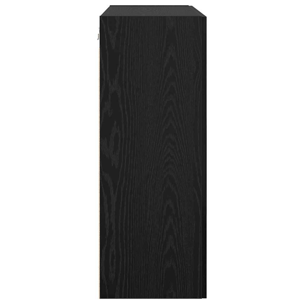Väggskåp Svart ek 69.5 x 34 x 90 cm Konstruerat trä