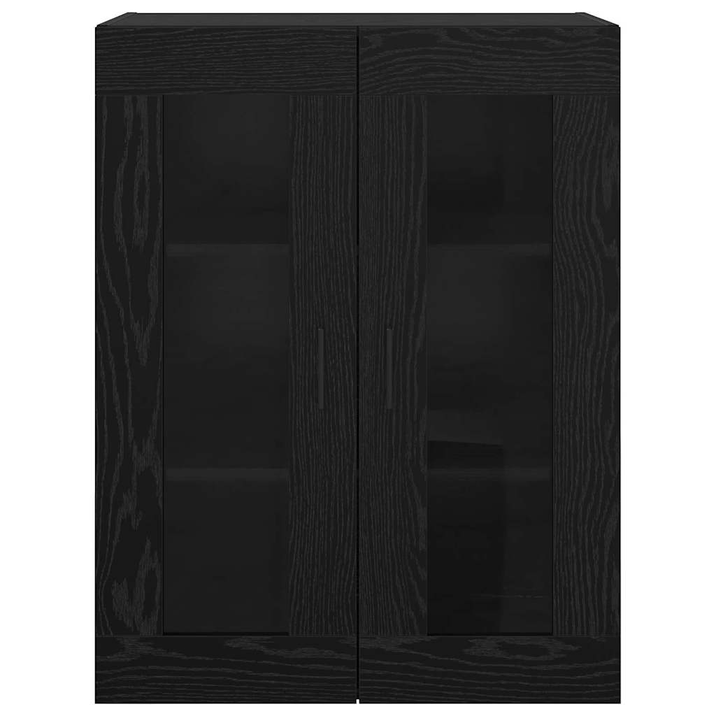Väggskåp Svart ek 69.5 x 34 x 90 cm Konstruerat trä