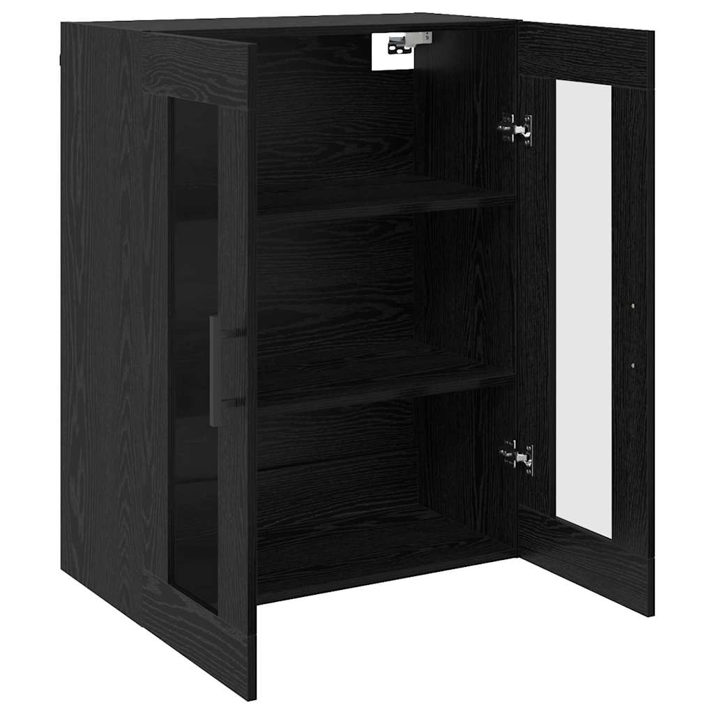 Väggskåp Svart ek 69.5 x 34 x 90 cm Konstruerat trä