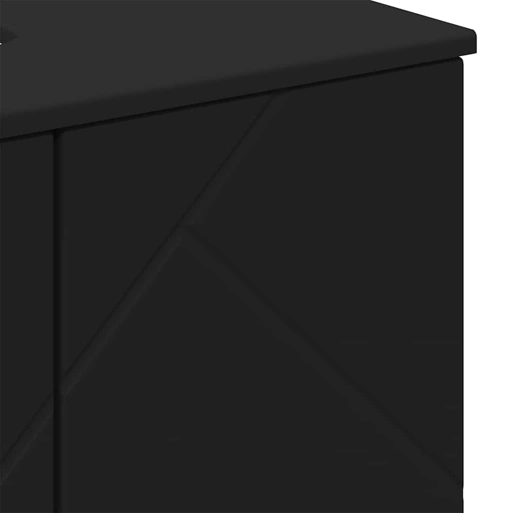 Badrumsmöbelset 3 pcs Svart 61 x 35 x 64 cm