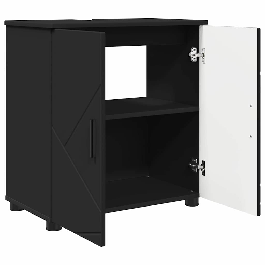 Badrumsmöbelset 3 pcs Svart 61 x 35 x 64 cm