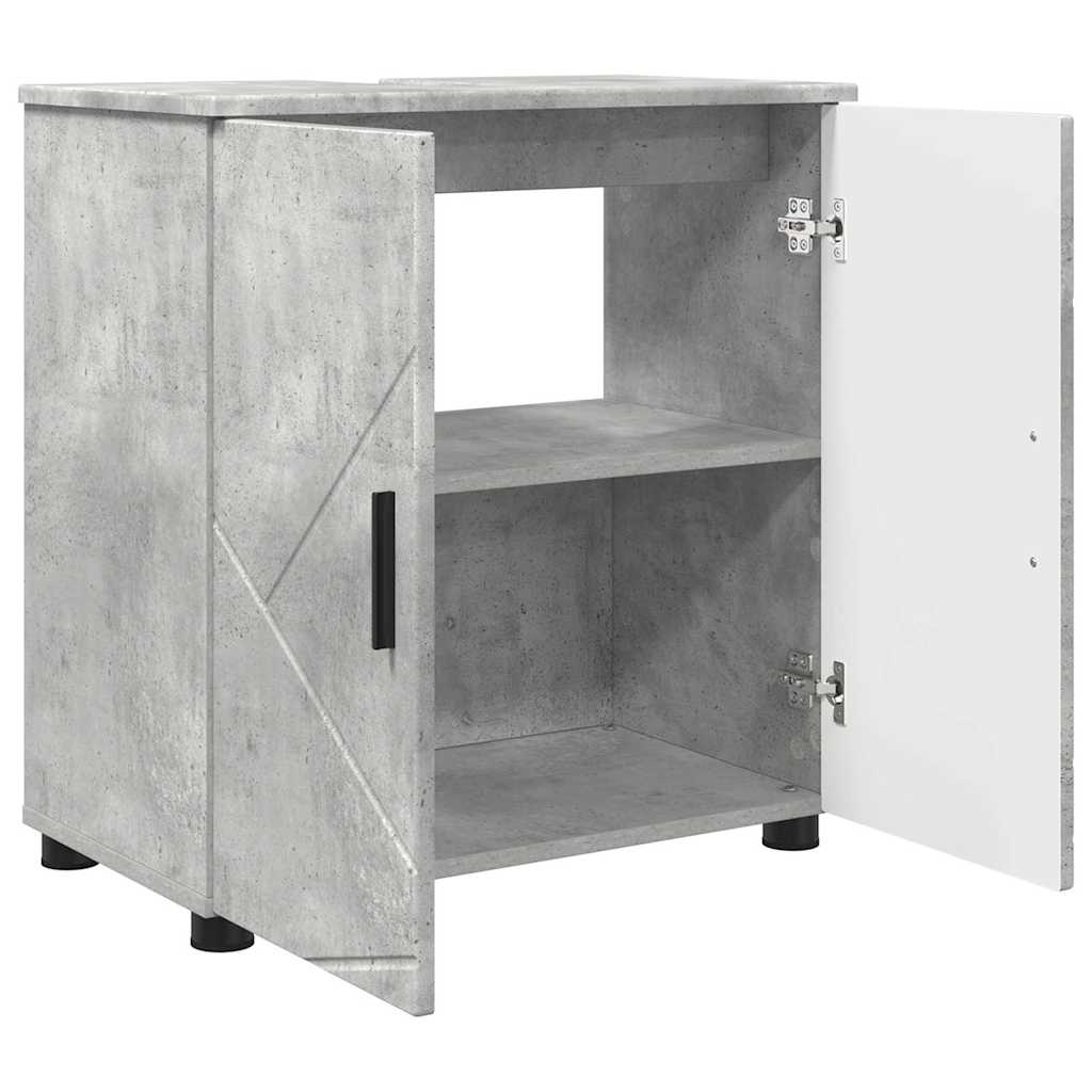 Badrumsmöbelset 3 pcs Betonggrå 61 x 35 x 64 cm