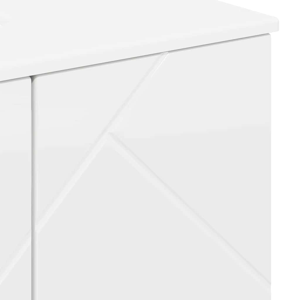 Badrumsmöbelset med låda 3 pcs Högglans Vit 61 x 35 x 64 cm