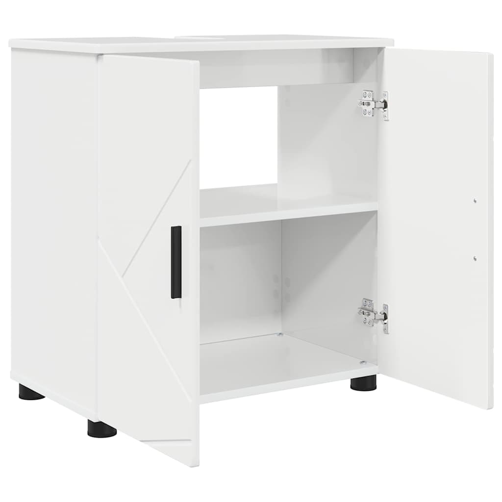 Badrumsmöbelset med låda 3 pcs Högglans Vit 61 x 35 x 64 cm