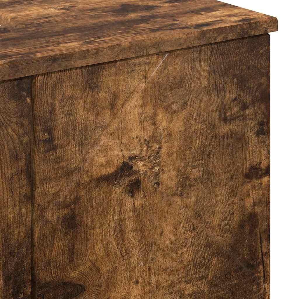 Badrumsmöbelset med låda 3 pcs Rökfärgad Ek 61 x 35 x 64 cm