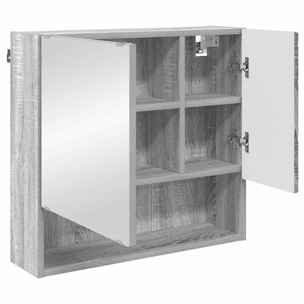 Badrumsmöbelset med låda 3 pcs Sonoma Grå 61 x 35 x 64 cm