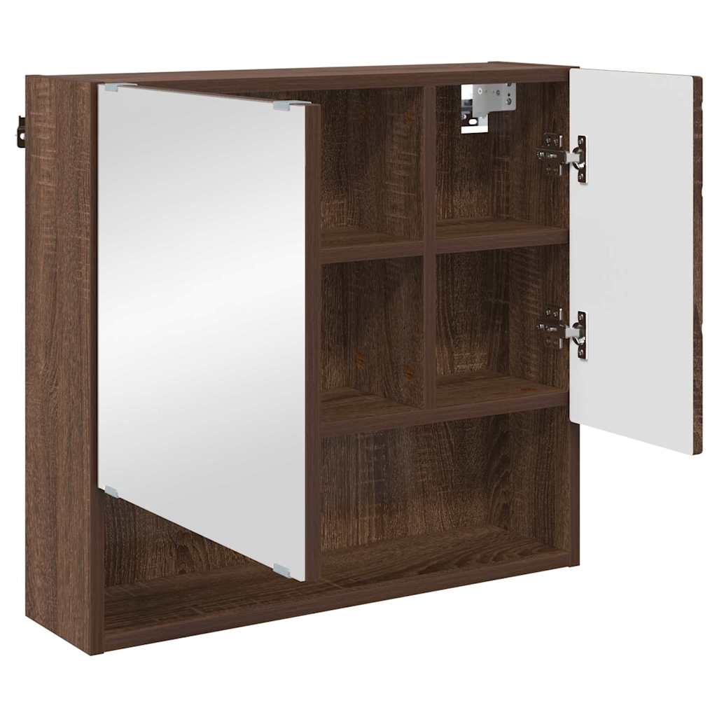 Badrumsmöbelset 3 pcs Brun Ek 61 x 35 x 64 cm