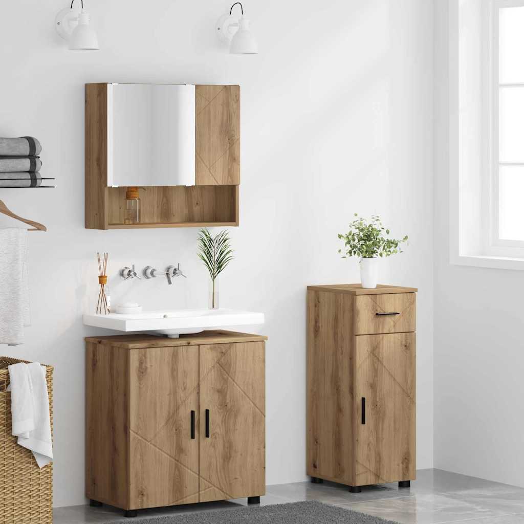 Badrumsmöbelset med låda 3 pcs Artisan Ek 61 x 35 x 64 cm