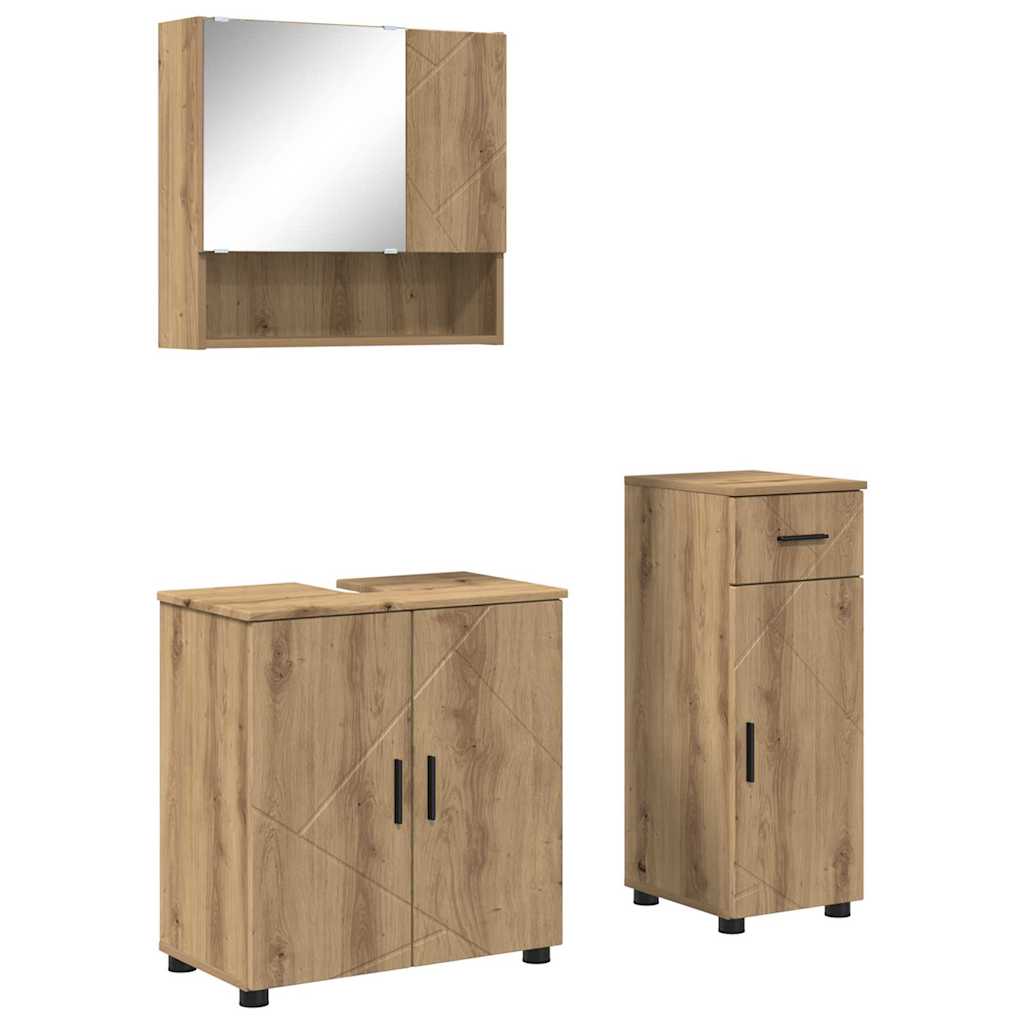 Badrumsmöbelset med låda 3 pcs Artisan Ek 61 x 35 x 64 cm