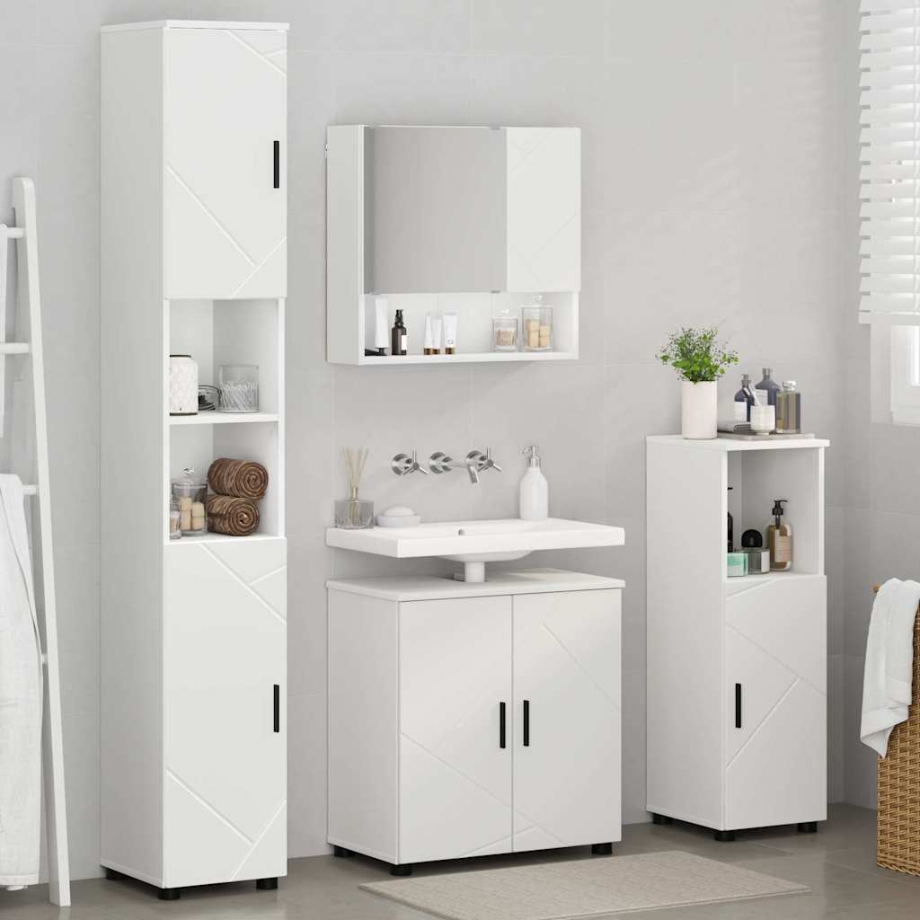 Badrumsmöbelset 4 pcs Vit 61 x 35 x 64 cm