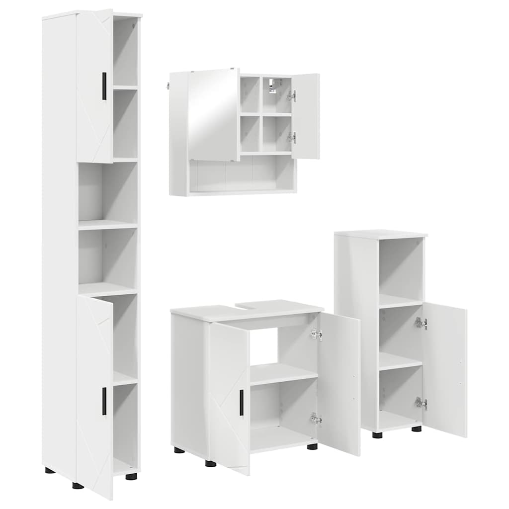 Badrumsmöbelset 4 pcs Vit 61 x 35 x 64 cm