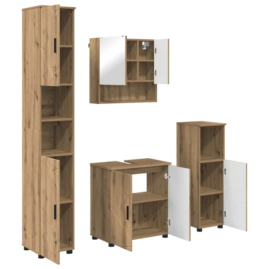 Badrumsmöbelset Väggmonterad 4 pcs Artisan Ek 61 x 35 x 64 cm