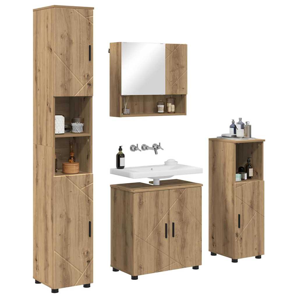 Badrumsmöbelset Väggmonterad 4 pcs Artisan Ek 61 x 35 x 64 cm