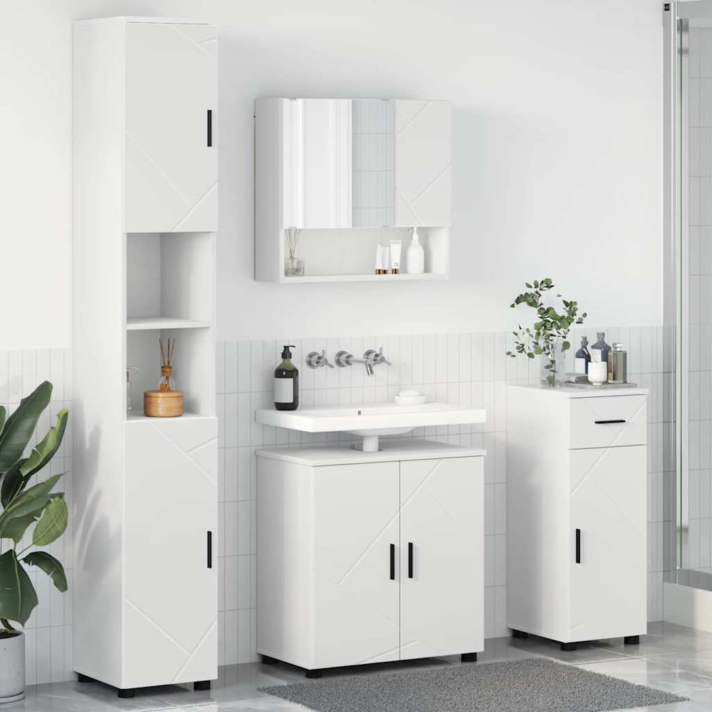 Badrumsmöbelset 4 pcs Vit 61 x 35 x 64 cm