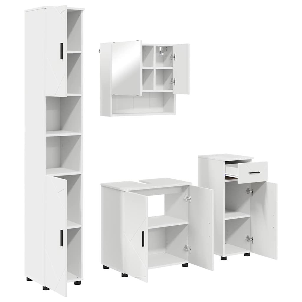 Badrumsmöbelset 4 pcs Vit 61 x 35 x 64 cm
