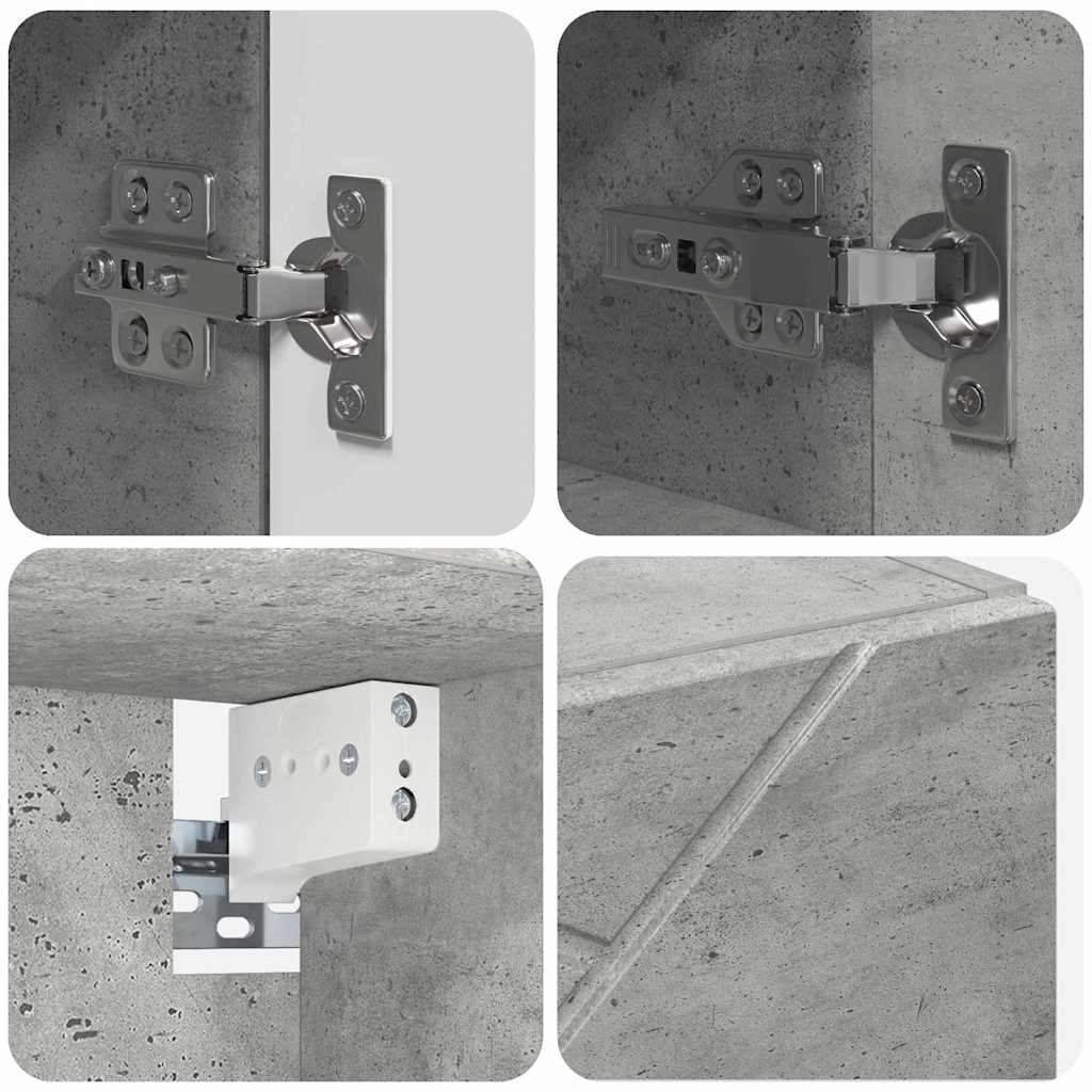 Badrumsmöbelset 4 pcs Betonggrå 61 x 35 x 64 cm