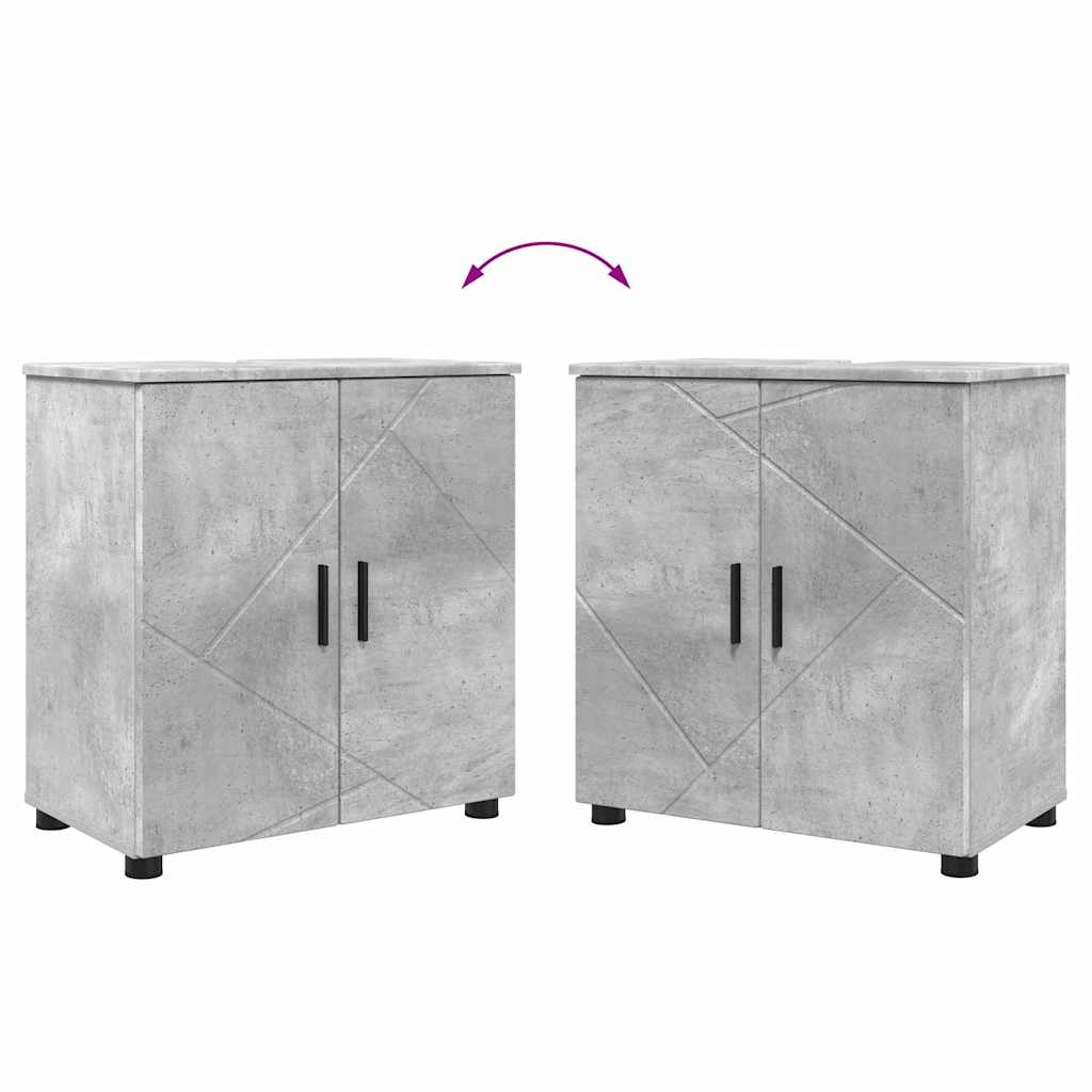 Badrumsmöbelset 4 pcs Betonggrå 61 x 35 x 64 cm
