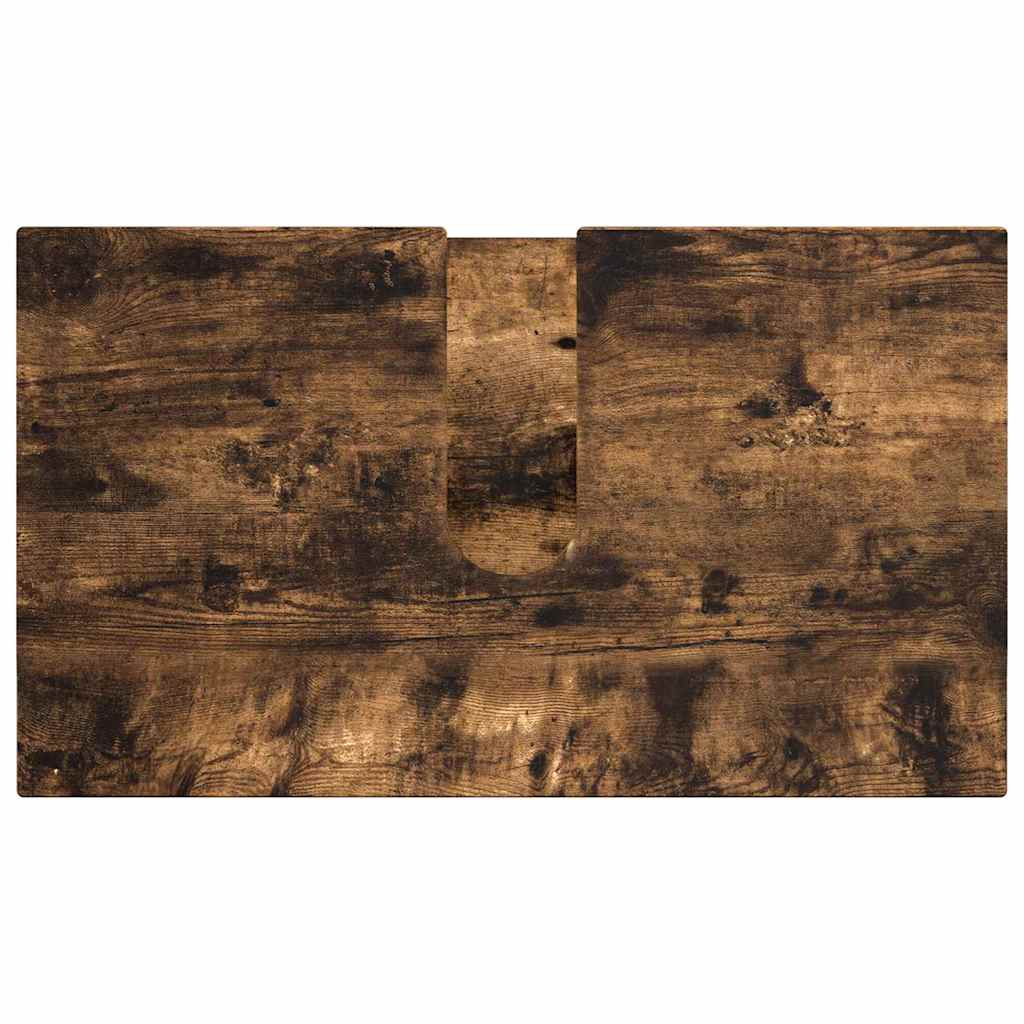 Badrumsmöbelset med låda 4 pcs Rökfärgad Ek 61 x 35 x 64 cm