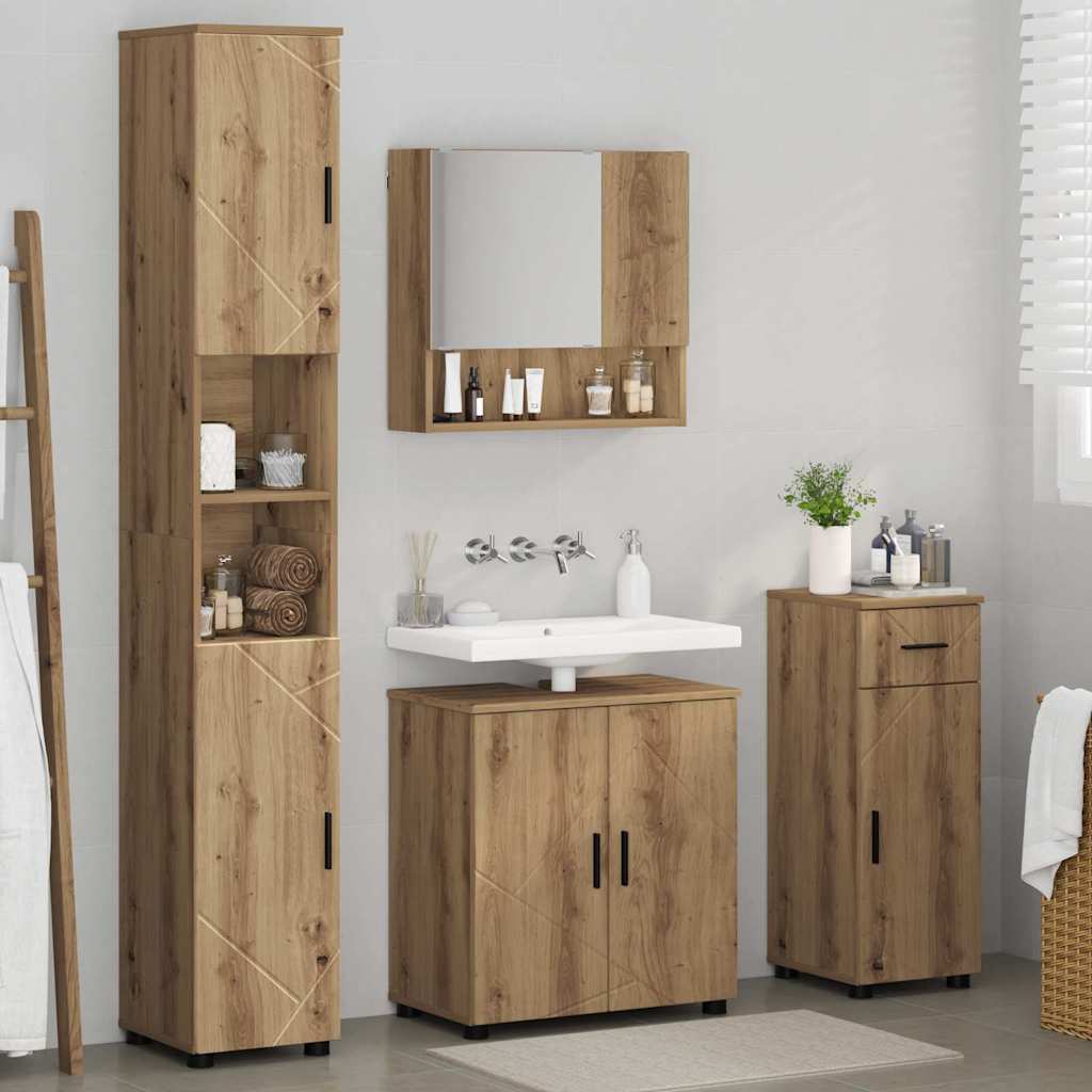 Badrumsmöbelset med låda 4 pcs Artisan Ek 61 x 35 x 64 cm