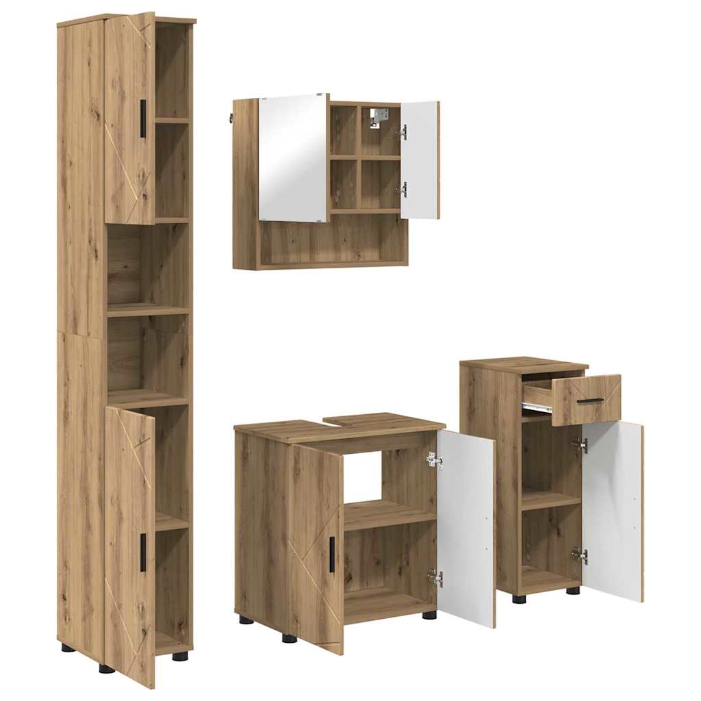 Badrumsmöbelset med låda 4 pcs Artisan Ek 61 x 35 x 64 cm