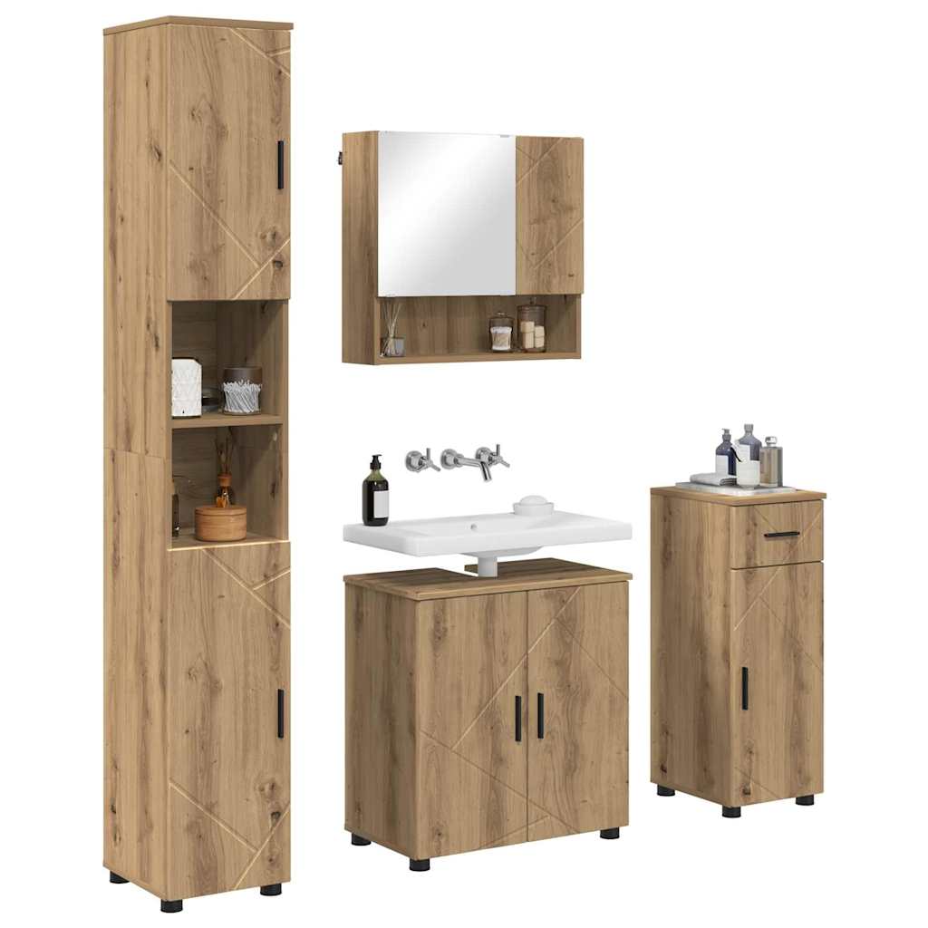 Badrumsmöbelset med låda 4 pcs Artisan Ek 61 x 35 x 64 cm