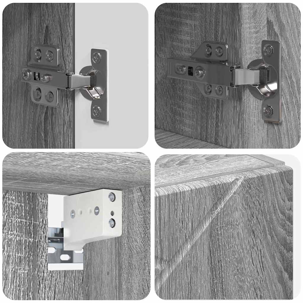 Badrumsmöbelset Väggmonterad 5 pcs Sonoma Grå 61 x 35 x 64 cm