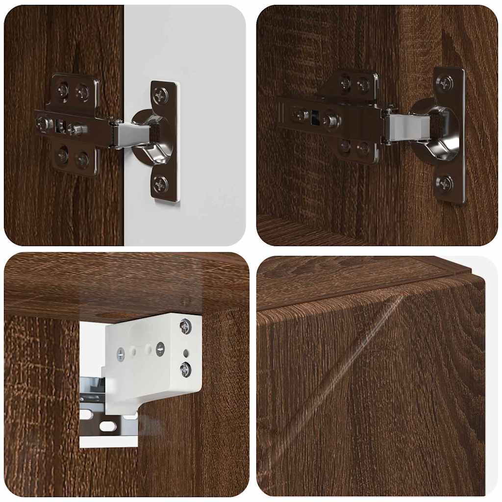 Badrumsmöbelset 5 pcs Brun Ek 61 x 35 x 64 cm