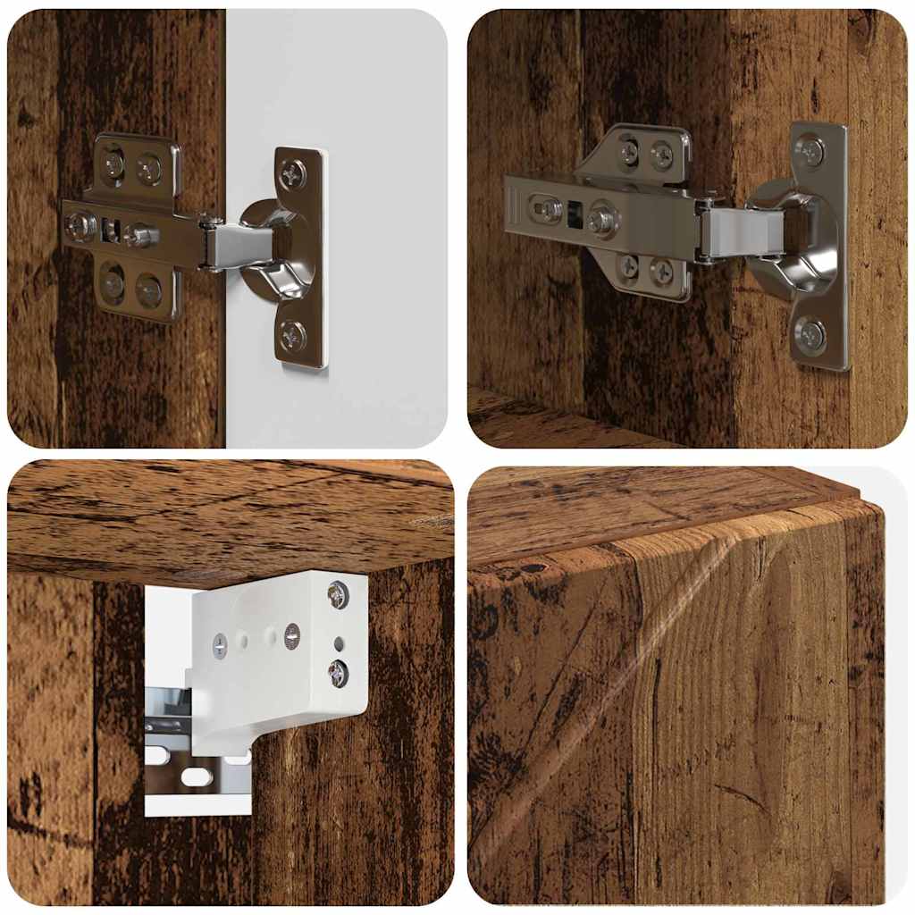 Badrumsmöbelset Väggmonterad 5 pcs Åldrat Trä 61 x 35 x 64 cm