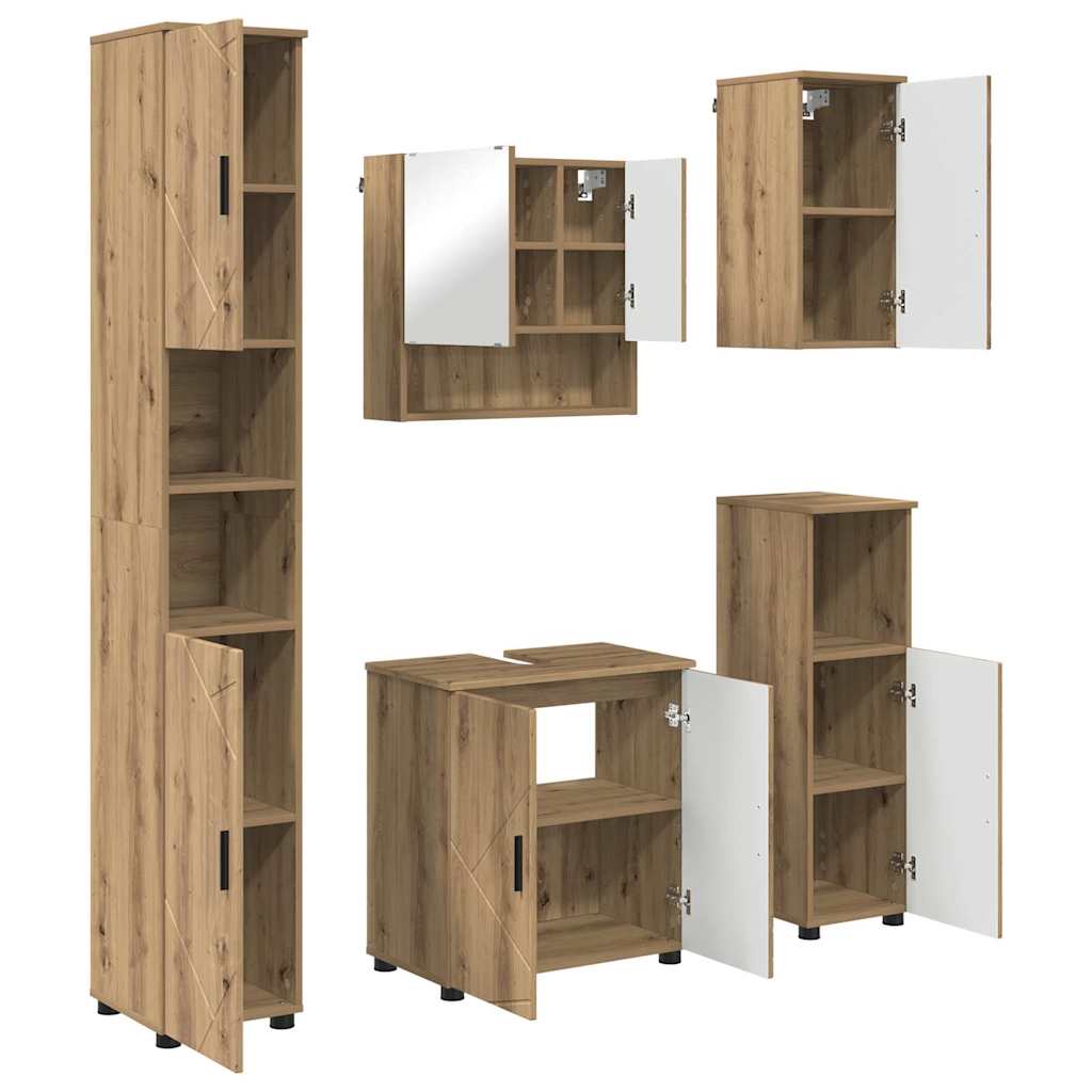 Badrumsmöbelset Väggmonterad 5 pcs Artisan Ek 61 x 35 x 64 cm