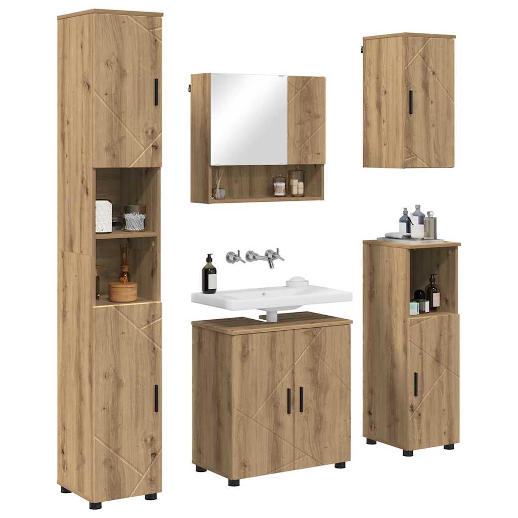 Badrumsmöbelset Väggmonterad 5 pcs Artisan Ek 61 x 35 x 64 cm