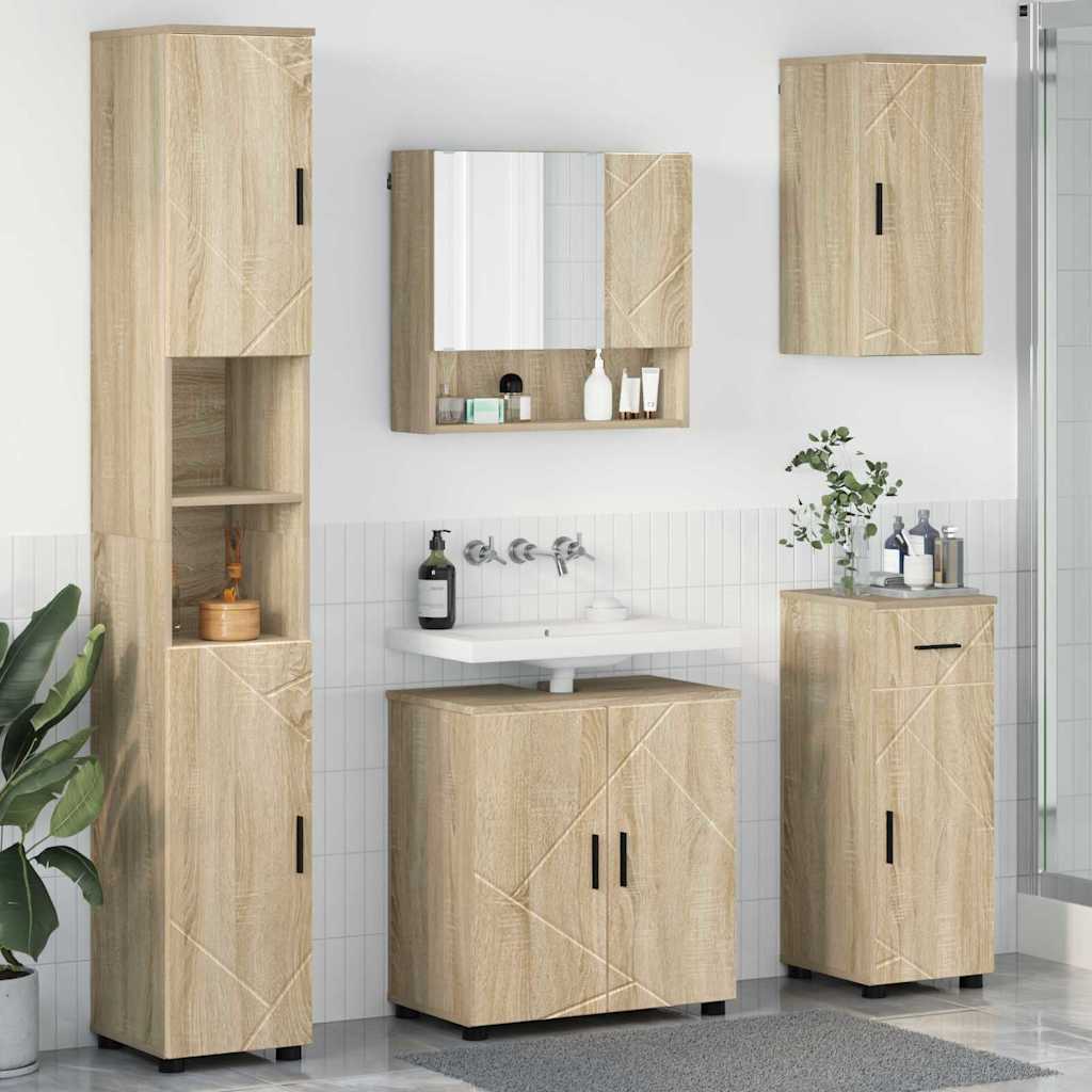 Badrumsmöbelset 5 pcs Sonoma Ek 61 x 35 x 64 cm