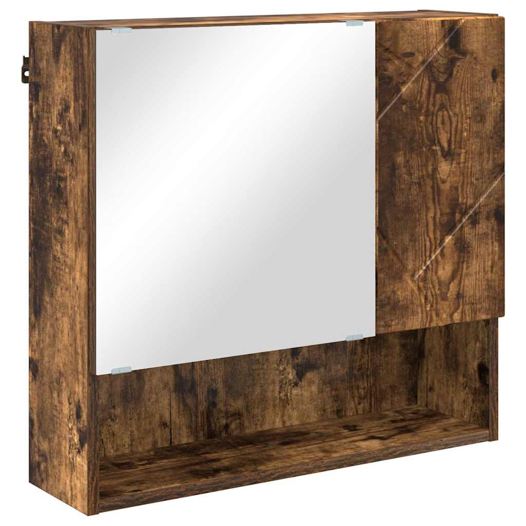 Badrumsmöbelset med låda 5 pcs Rökfärgad Ek 61 x 35 x 64 cm