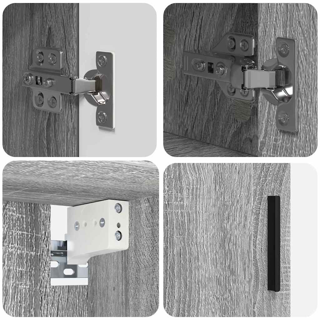 Badrumsmöbelset med låda 5 pcs Sonoma Grå 61 x 35 x 64 cm
