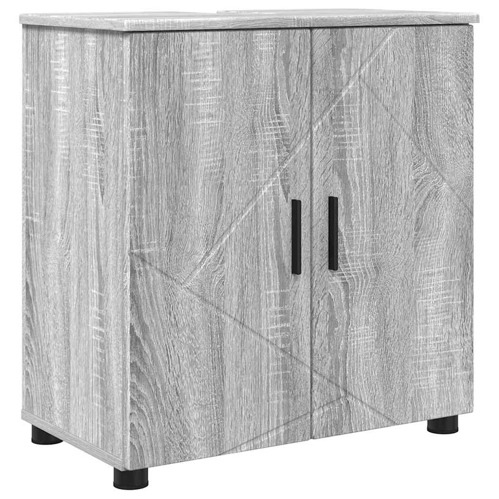 Badrumsmöbelset med låda 5 pcs Sonoma Grå 61 x 35 x 64 cm