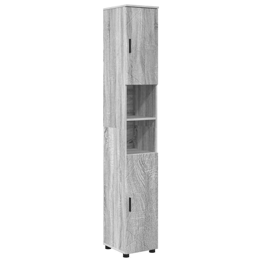 Badrumsmöbelset med låda 5 pcs Sonoma Grå 61 x 35 x 64 cm