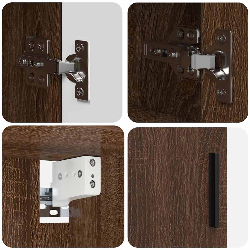 Badrumsmöbelset 5 pcs Brun Ek 61 x 35 x 64 cm