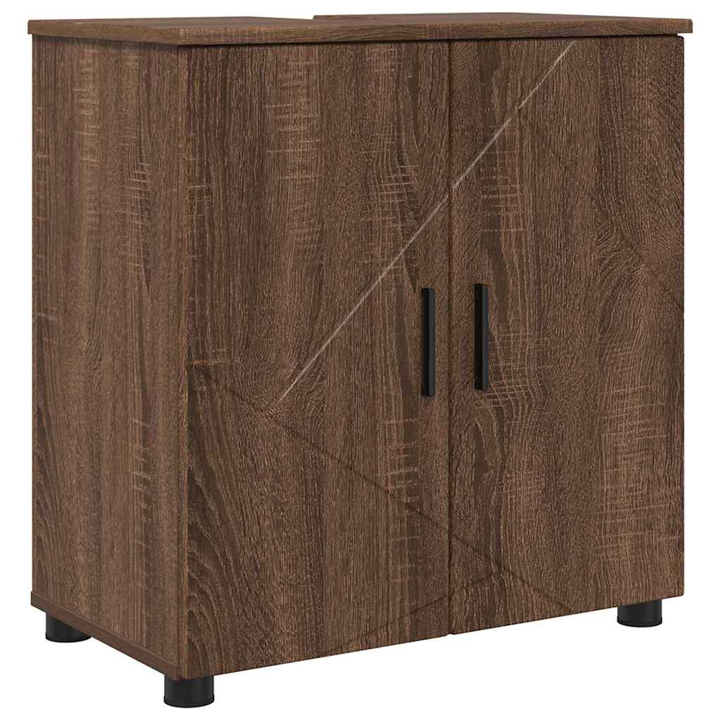 Badrumsmöbelset 5 pcs Brun Ek 61 x 35 x 64 cm
