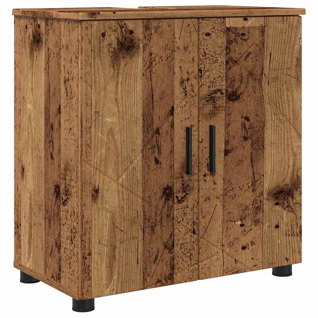 Badrumsmöbelset med låda 5 pcs Åldrat Trä 61 x 35 x 64 cm