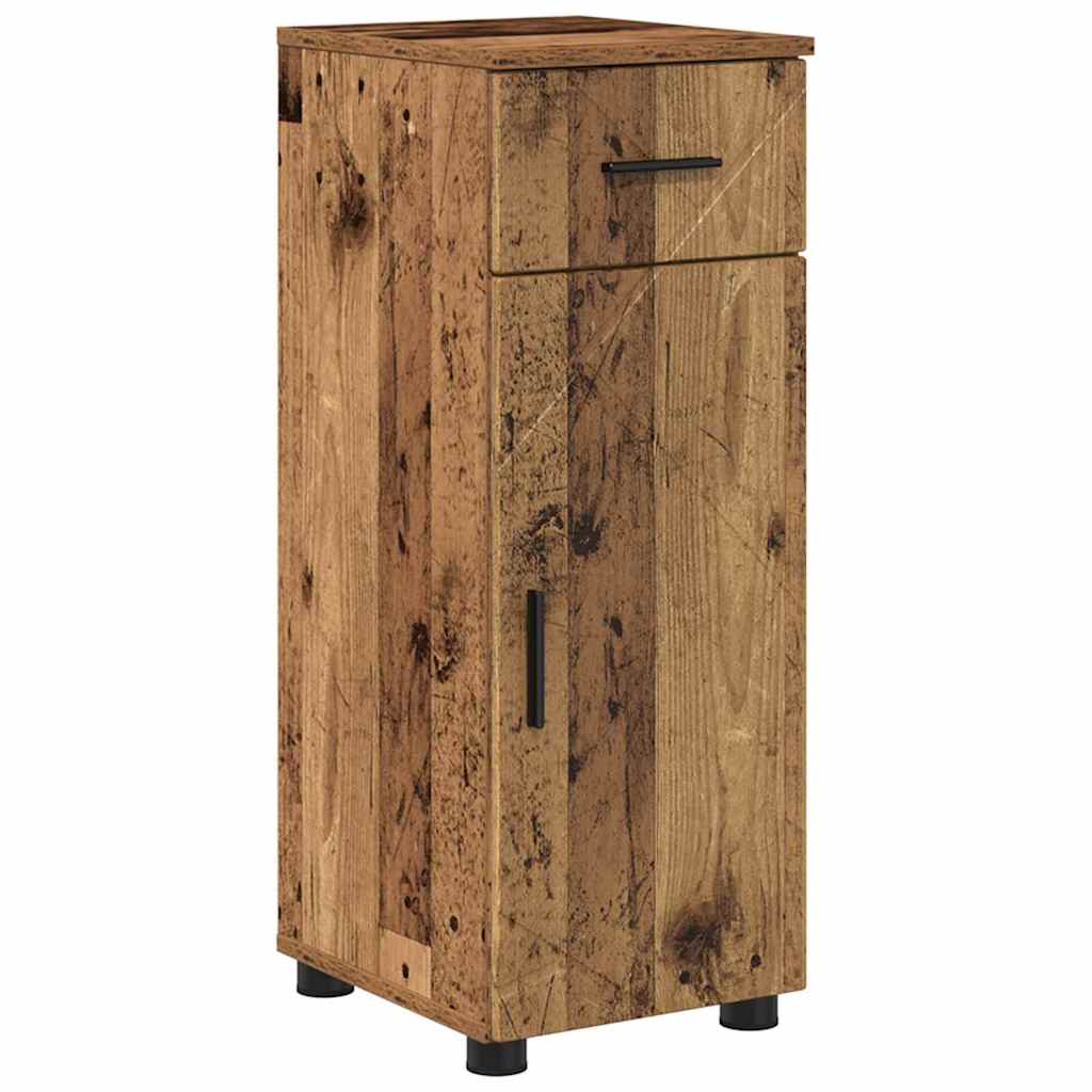 Badrumsmöbelset med låda 5 pcs Åldrat Trä 61 x 35 x 64 cm