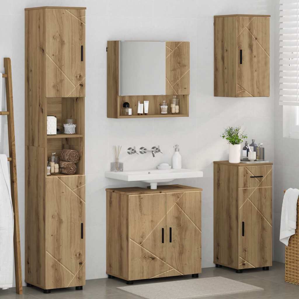 Badrumsmöbelset med låda 5 pcs Artisan Ek 61 x 35 x 64 cm