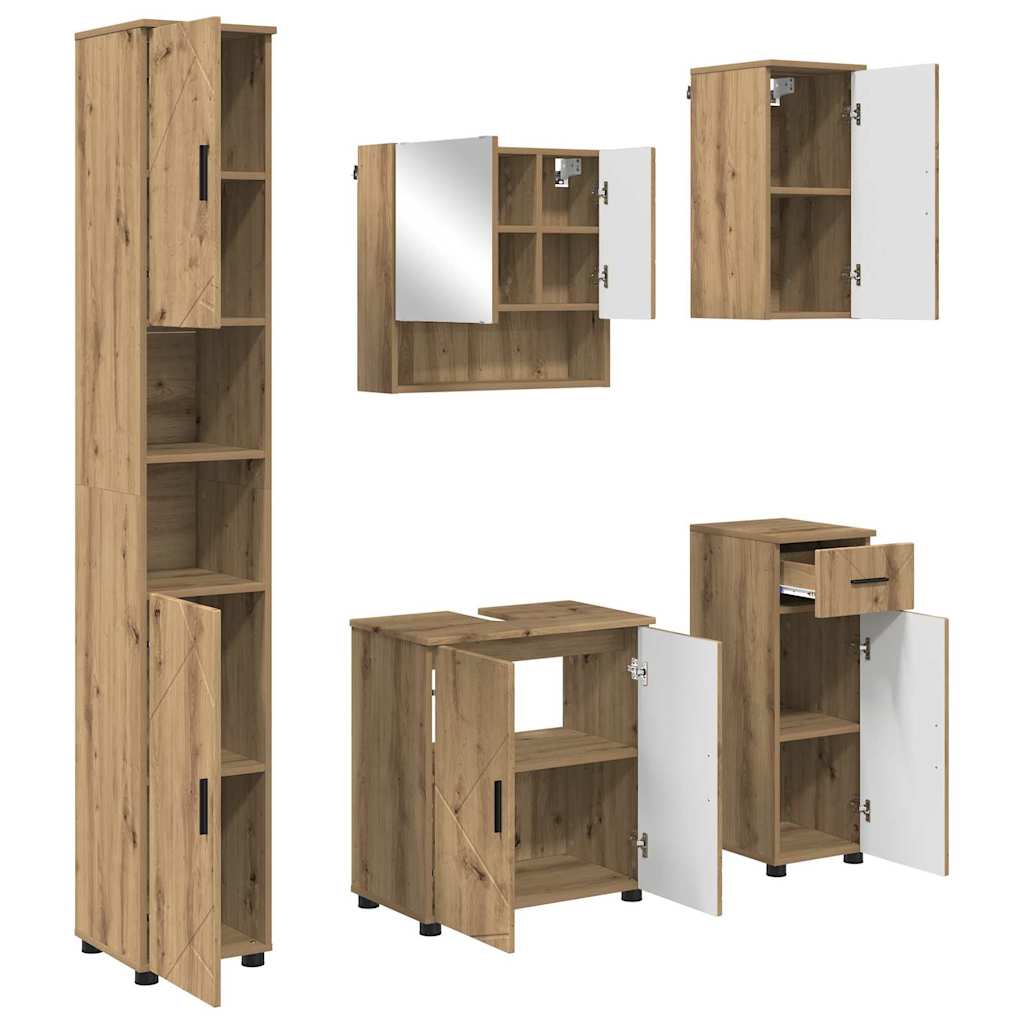 Badrumsmöbelset med låda 5 pcs Artisan Ek 61 x 35 x 64 cm