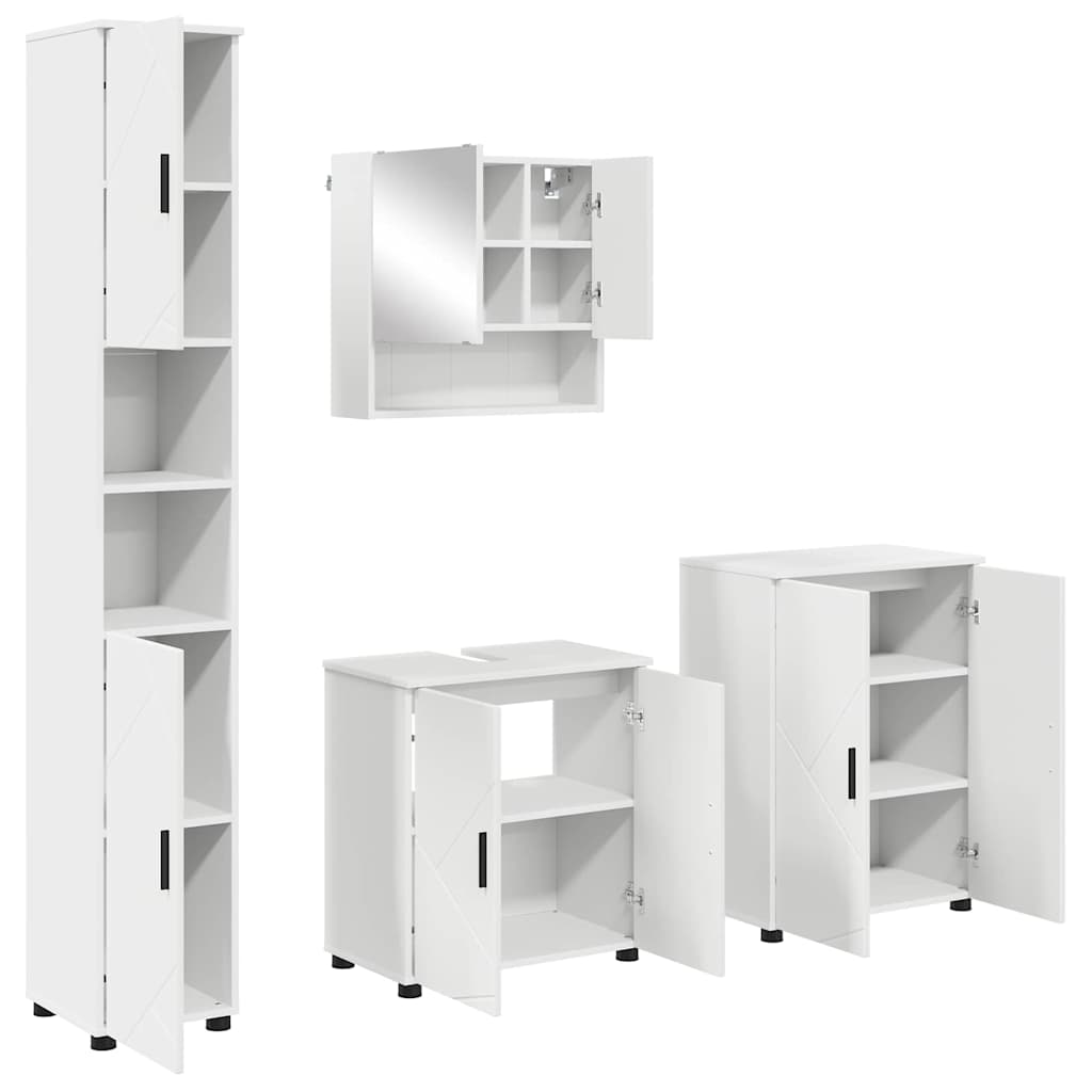 Badrumsmöbelset 4 pcs Vit 61 x 35 x 64 cm