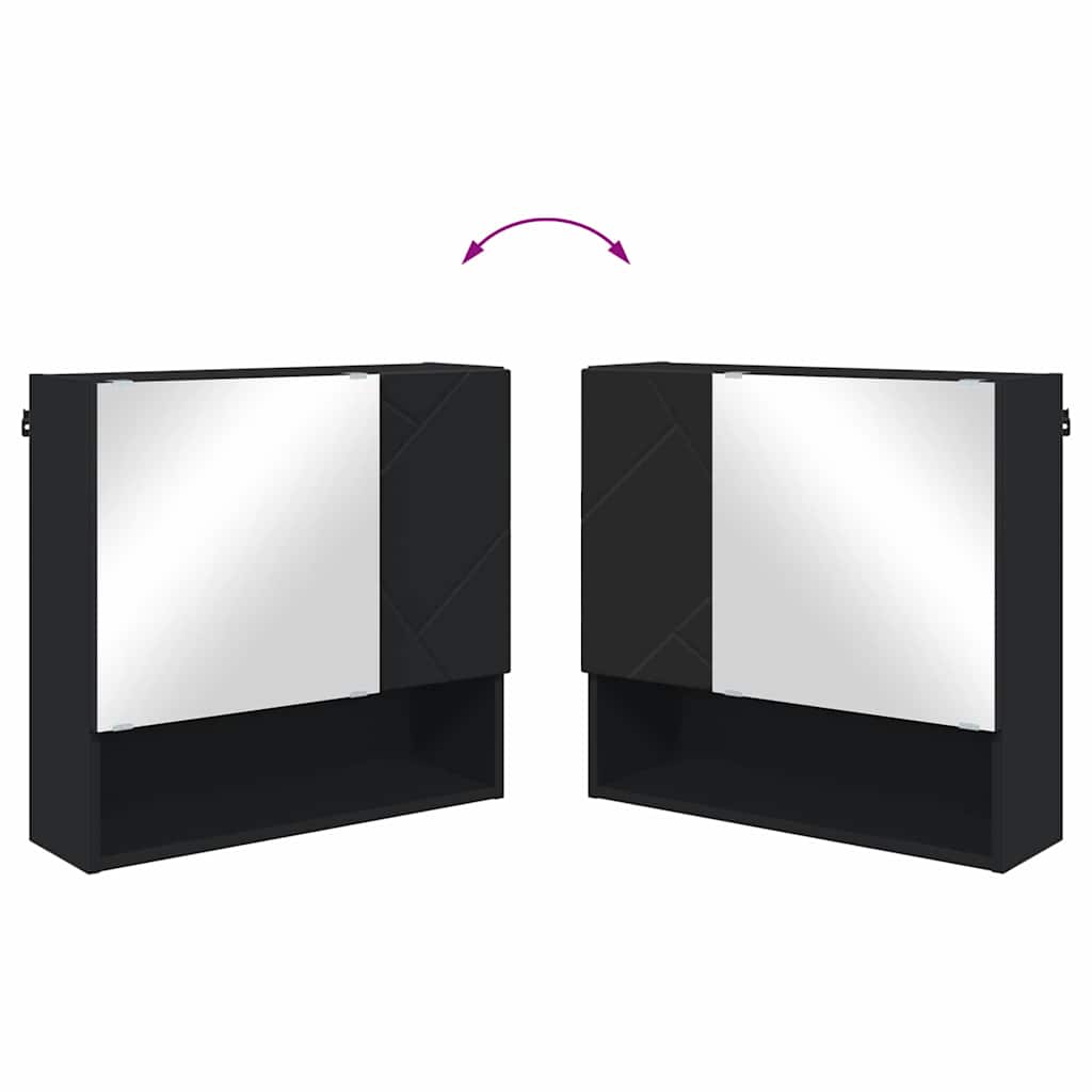 Badrumsmöbelset 4 pcs Svart 61 x 35 x 64 cm