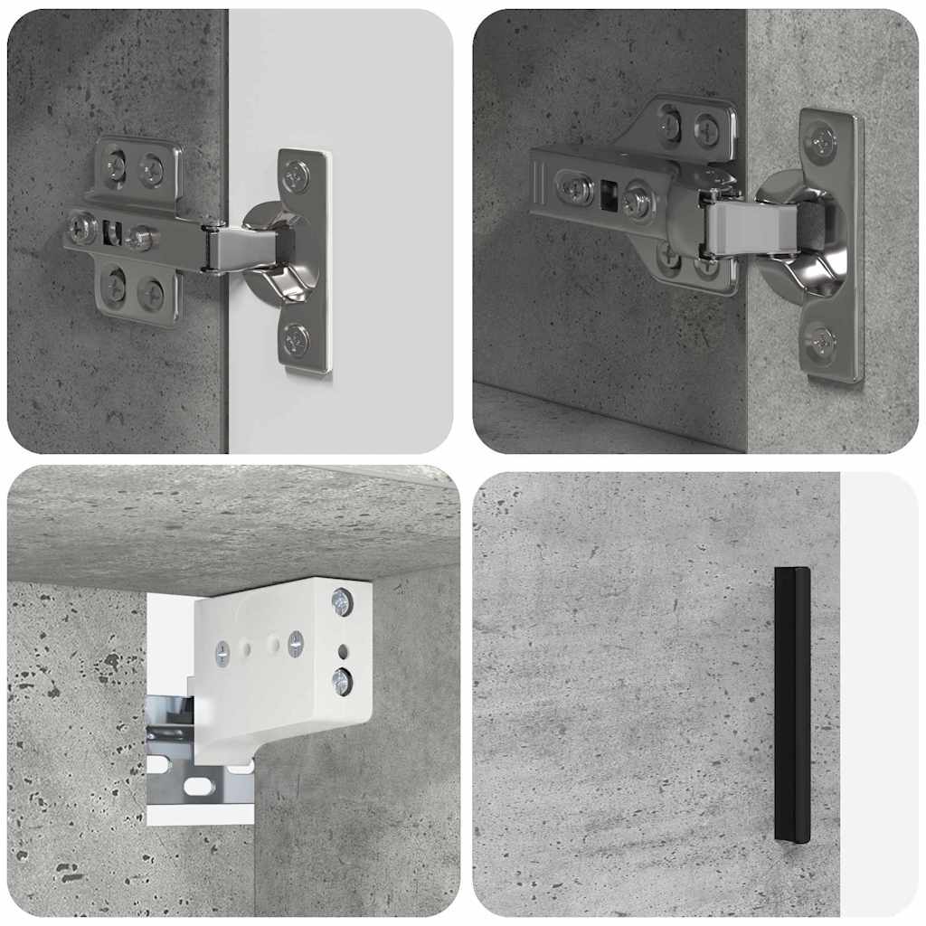 Badrumsmöbelset 4 pcs Betonggrå 61 x 35 x 64 cm