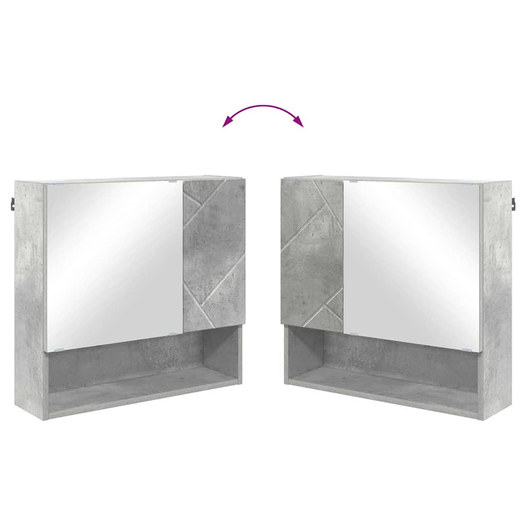 Badrumsmöbelset 4 pcs Betonggrå 61 x 35 x 64 cm